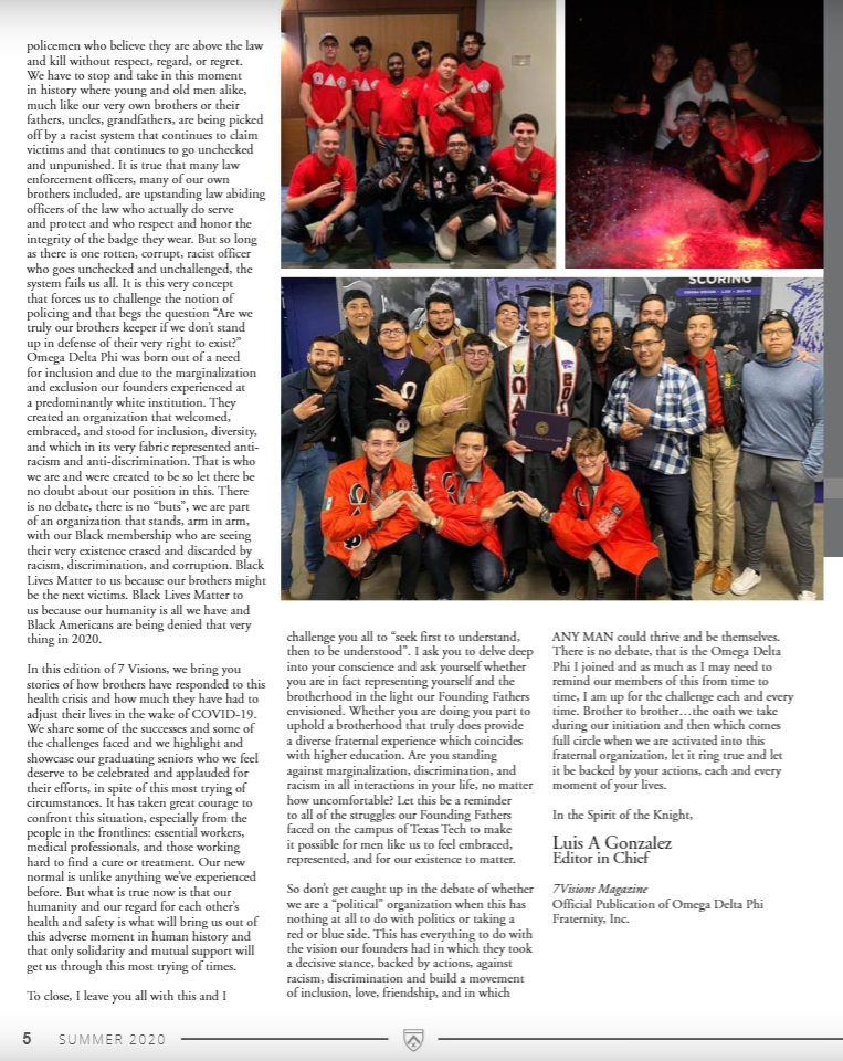 From The Pages of 7Visions: Editor’s Corner